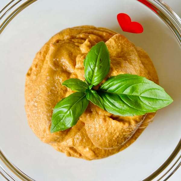 Easy to make roasted bell pepper hummus recipe. Why hummus is good for you?