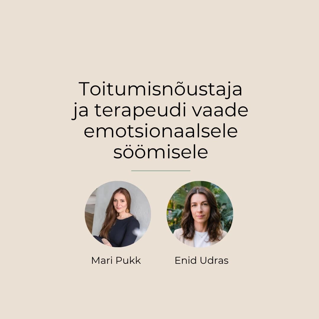 Sageli ei ole probleem toidus, vaid selles, mis toimub toidu "taga" 🧠 🍽️

Panime (@maripukktherapy ja @sinutoit) seljad kokku, et lahata üht levinud, kuid siiski endiselt paljude jaoks lahendamata teemat: 

miks me kasutame toitu emotsioonide maandamiseks?

Kui tunned, et stressi, väsimuse või ärevuse hetkel on külmkapp esimene turvapaik, siis sa ei ole üksi. 

See ei ole "tahtejõu puudus", vaid keeruline neurobioloogiline ja psühholoogiline muster.

Positus vastab küsimustele: 

Mis on emotsionaalse söömise juurpõhjused keha ja vaimu tasandil?

Millised esimesed sammud aitavad seda nõiaringi murda?

🤍 Milliste emotsioonidega sina kõige sagedamini toidu poole pöördud? 
Jaga mõtteid kommentaarides – loome turvalise ruumi 🤍

#emotsionaalnesöömine #toitumisnõustaja #terapeut #vaimnetervis #teadliktoitumine